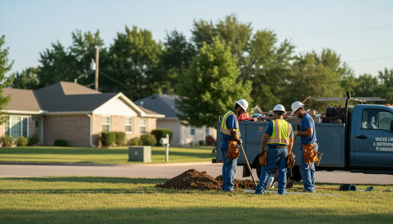Residential water line and bathroom plumbing service in Alamo, IN